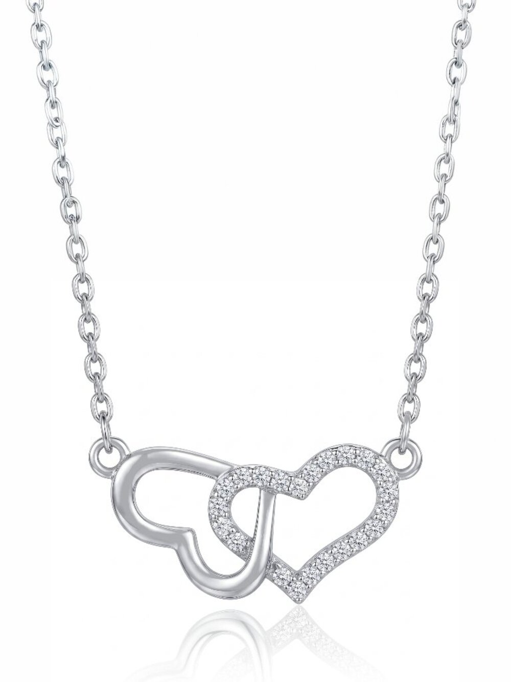 Heart Gemstone Necklace, 925 Sterling Silver Charmed Aroma Love Story
